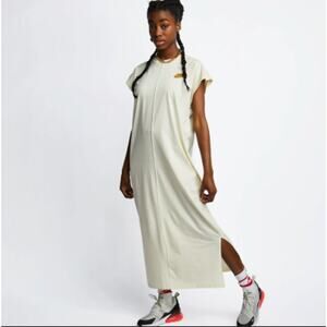 NIKE | Cream Move To Zero Earth Day Crew Neck Cap Sleeve Shift Midi Dress Small